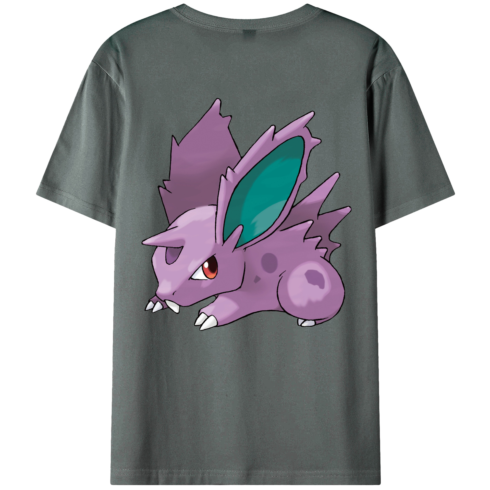 （画像用） ポケットモンスター Pokémon 綿100％ メンズ半袖Tシャツ（バックプリント） 通気性